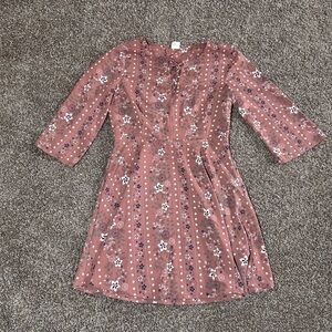 Pink Owl Floral Patterned Garment